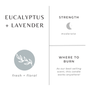 Slow North Eucalyptus + Lavender - Signature Candle Frosted Candles