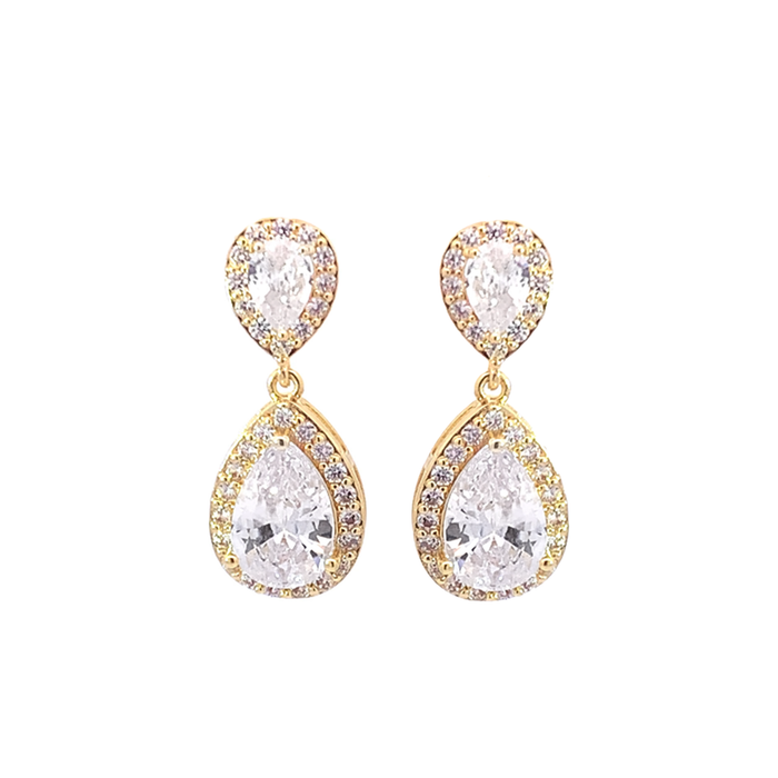 Evie Crystal Halo Earrings