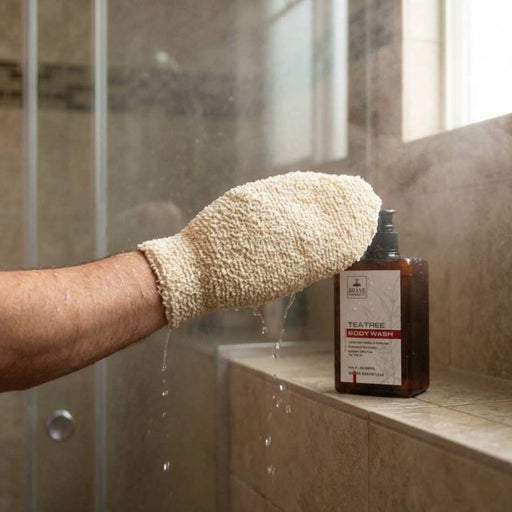 Shave Essentials Exfoliating Shower Mitt Shower Sponges, Brushes & Scrubs