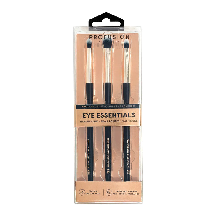 Profusion Cosmetics - Artistry Eye Essentials | 3-pc Artistry Eye Brush Set