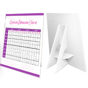 GladGirl Eyelash Extension Chart Counter Card Marketing