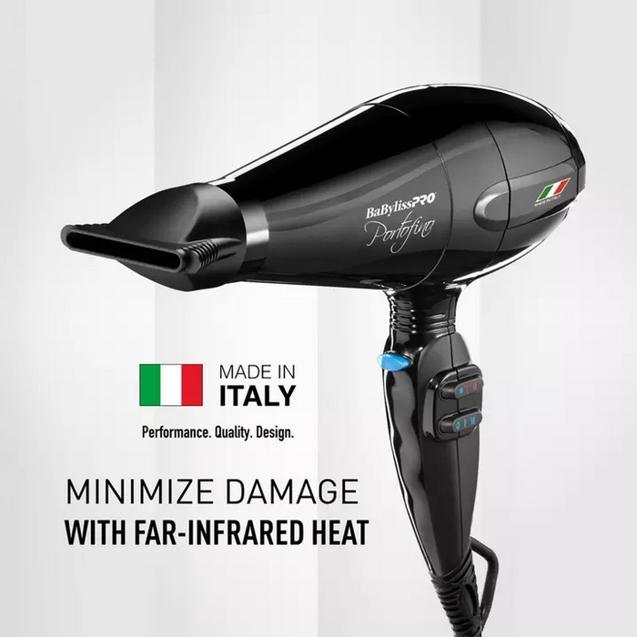 Babylisspro Nano Titanium Portofino 6600 Full-Size Hair Dryer, Black #Bnt6610N