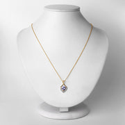Bids.com 0.96 Carat Genuine Tanzanite and White Topaz .925 Sterling Silver Pendant Pendants