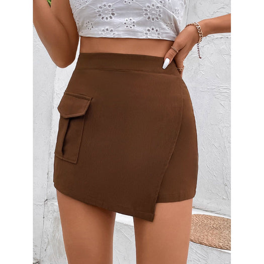 Pocketed High Waist Shorts