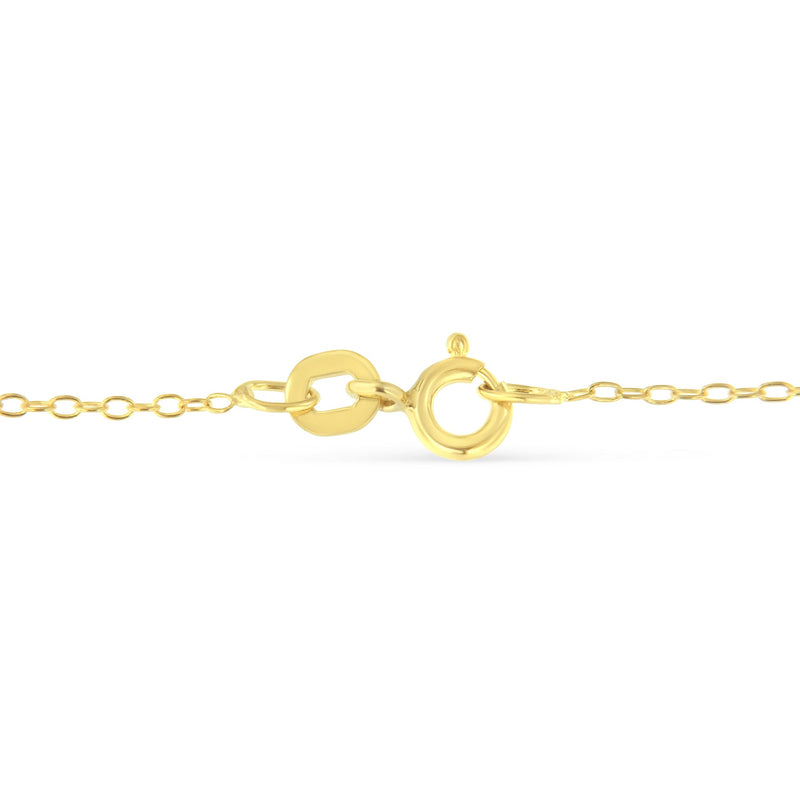 Bids.com Yellow Color Plated Sterling Silver Diamond Station Necklace (1/2 cttw, K-L Color, I2-I3 Clarity) Necklaces
