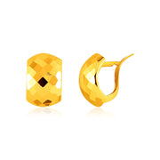 Bids.com 14k Yellow Gold Geometric Texture Earrings Earrings