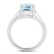 Bids.com 2.64 Carat Genuine Blue Topaz and White Topaz .925 Sterling Silver Ring Rings