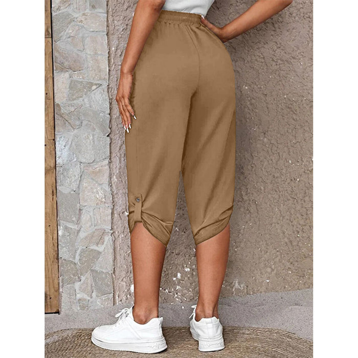 Roll-Tab Capris Pants