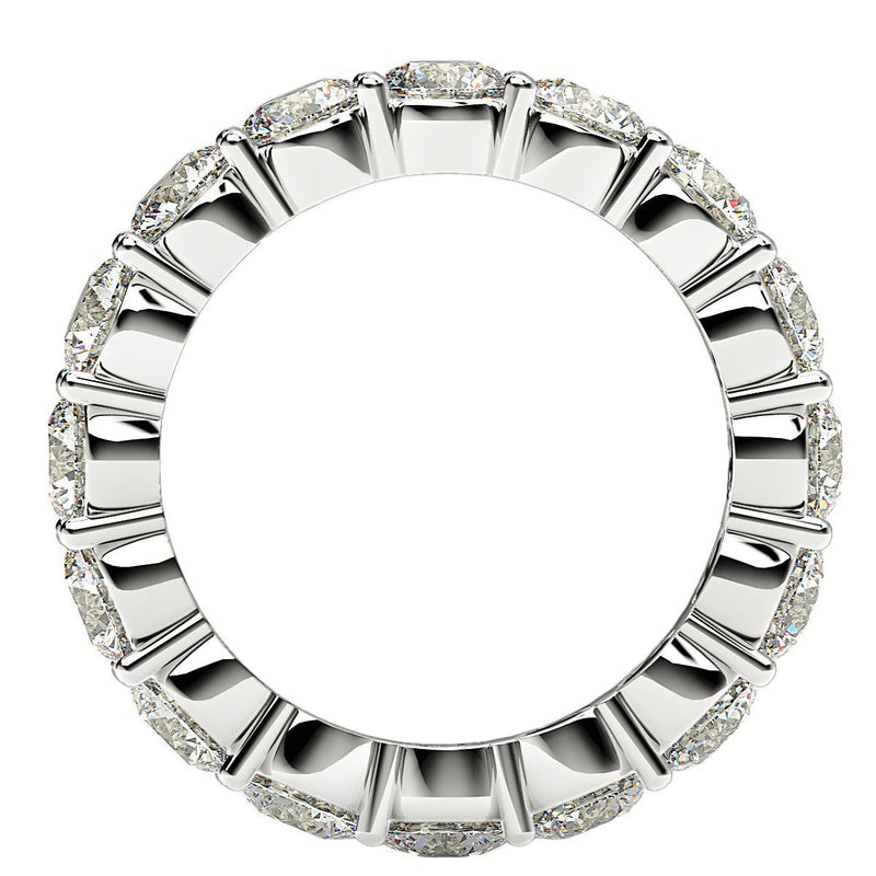 Bids.com Round Cut Lab Grown Diamond Eternity Ring in 14k White Gold (4 cttw FG/VS2) Rings