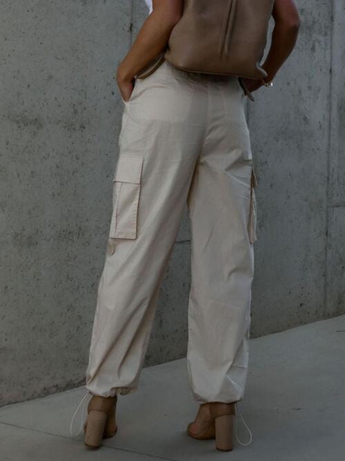 Drawstring Pants with Pockets by VYSN