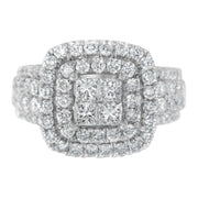 Bids.com 14KT White Gold Round and Princess Diamond Ring (2 1/4 cttw, H-I Color, SI1-SI2 Clarity) Rings