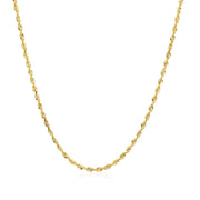 Bids.com 14k Yellow Gold Solid Diamond Cut Rope Chain (1.60 mm) Necklaces