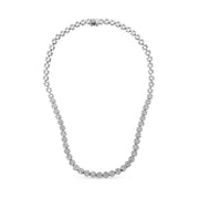 Bids.com IGI Certified 14K White Gold 8.0 Cttw Pave Set Round-Cut Diamond Cluster Graduating Riviera Statement Necklace (H-I Color, I1 Clarity) Necklaces
