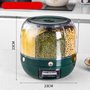 SmartPursue™ 360° Rotating Grain Storage Container Food Storage