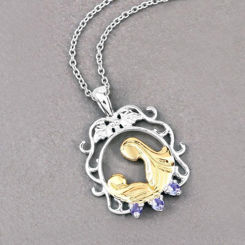 Bids.com 0.11 Carat Genuine Tanzanite .925 Sterling Silver Pendant Pendants