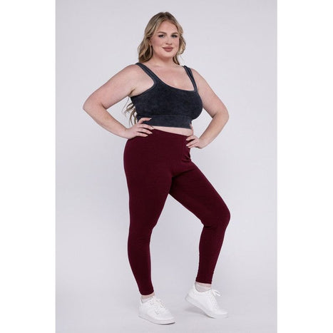 Plus Premium Cotton Full Length Leggings