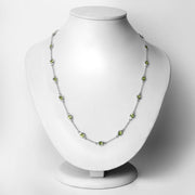 Bids.com 6.30 Carat Genuine Peridot .925 Sterling Silver Necklace Necklaces