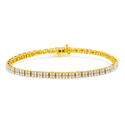 Bids.com 14K Yellow Gold Plated .925 Sterling Silver 3.0 Cttw Diamond Link Bracelet (K-L Color, I2-I3 Clarity) - 7.25" Bracelets