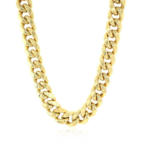 Bids.com 10.5mm 14k Yellow Gold Semi Solid Miami Cuban Chain Necklaces
