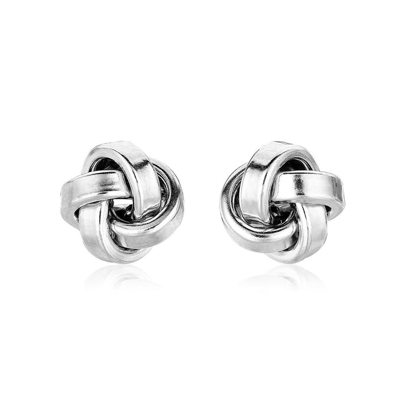 Bids.com Sterling Silver Polished Love Knot Earrings Earrings