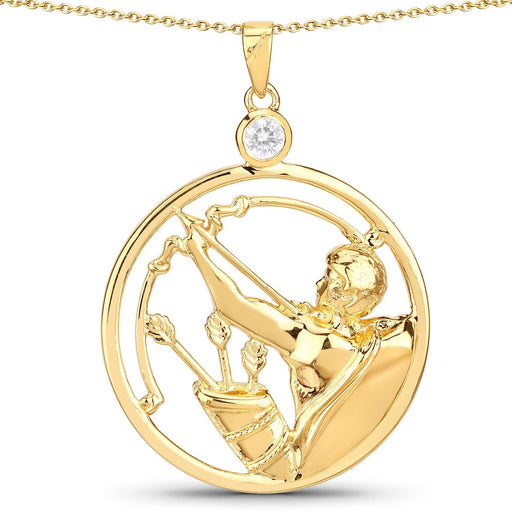 Bids.com 0.33 Carat Genuine White Zircon .925 Sterling Silver Pendant Pendants