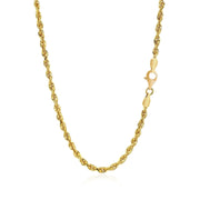 Bids.com 3.0mm 14k Yellow Gold Solid Diamond Cut Rope Chain Necklaces