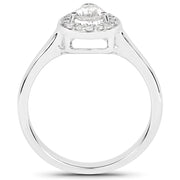 Bids.com 14K White Gold 0.63 Carat Genuine White Diamond Ring Rings
