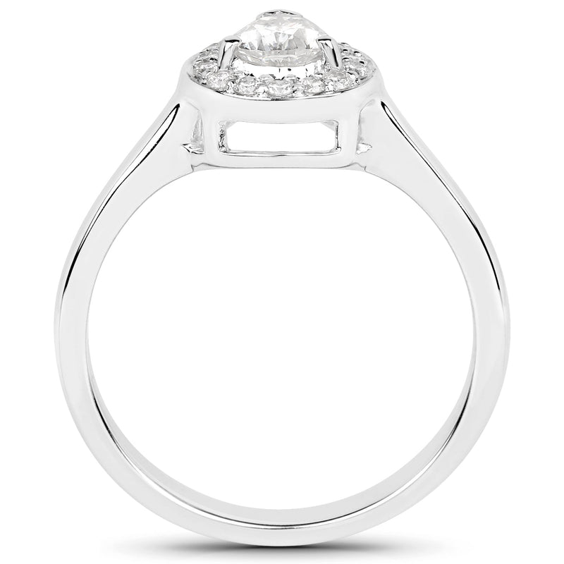 Bids.com 14K White Gold 0.63 Carat Genuine White Diamond Ring Rings