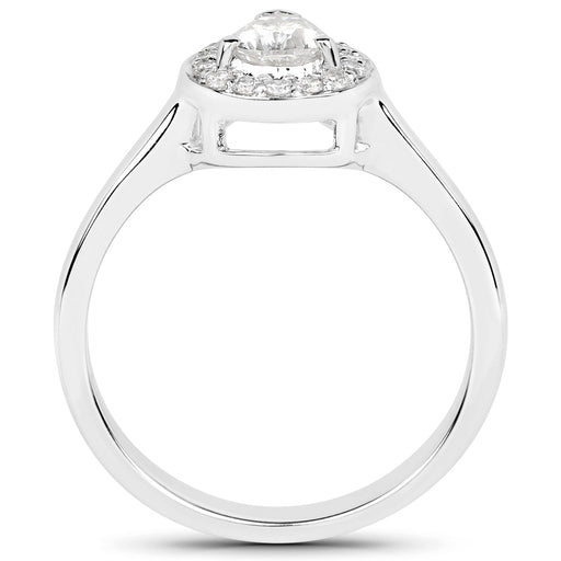 Bids.com 14K White Gold 0.63 Carat Genuine White Diamond Ring Rings