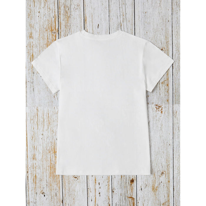 Graphic Round Neck Short Sleeve T-Shirt