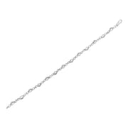 Bids.com .925 Sterling Silver Prong Set Diamond Accent Curved Spiral Link Bracelet (I-J Color, I3 Clarity) - 7.25" Bracelets