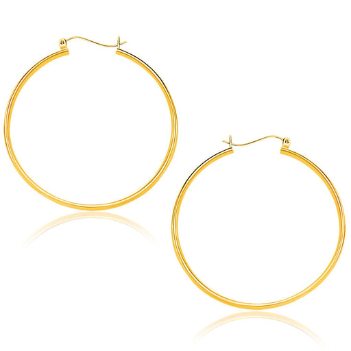 Bids.com 14k Yellow Gold Polished Hoop Earrings (40mm) Earrings