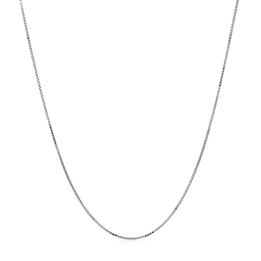 Bids.com Double Extendable Box Chain in 14k White Gold (0.6mm) Necklaces