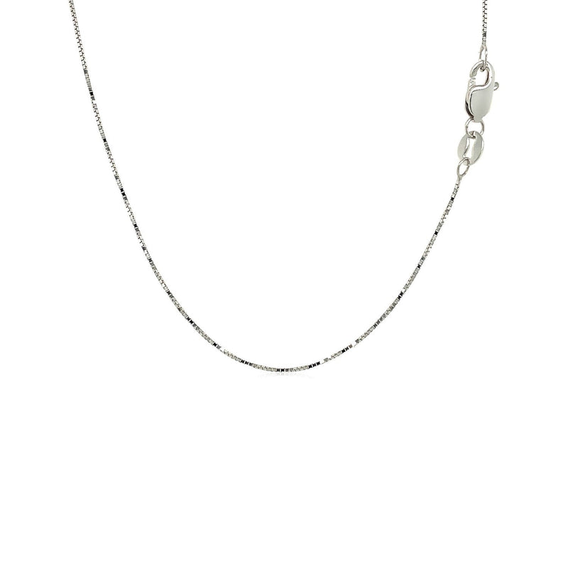Bids.com 18k White Gold Box Chain 0.6mm Necklaces