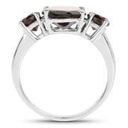 Bids.com 5.01 Carat Genuine Garnet .925 Sterling Silver Ring Rings