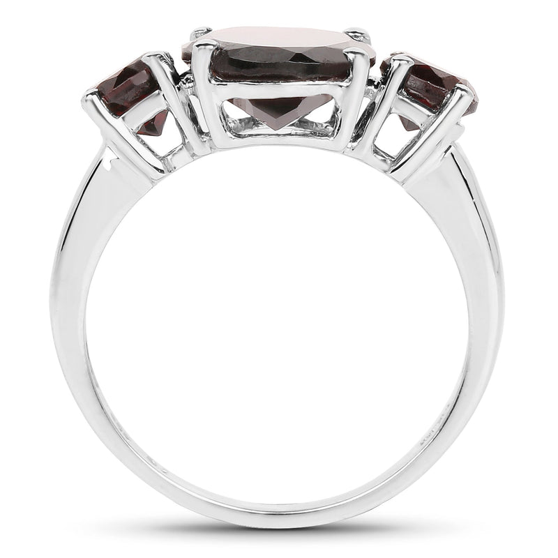 Bids.com 5.01 Carat Genuine Garnet .925 Sterling Silver Ring Rings