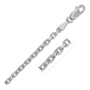 Bids.com 14k White Gold Diamond Cut Cable Link Chain (2.60 mm) Necklaces