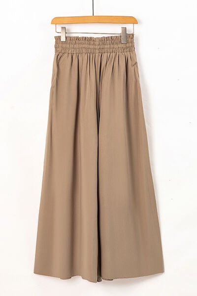 Drawstring Waist Wide Leg Pants by VYSN