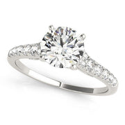 Bids.com 14k White Gold Diamond Engagement Ring With Single Row Band (1 3/4 cttw) Rings