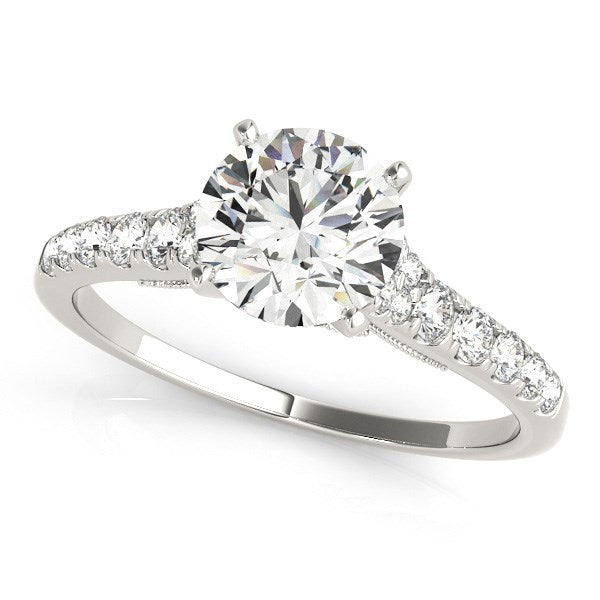 Bids.com 14k White Gold Diamond Engagement Ring With Single Row Band (1 3/4 cttw) Rings