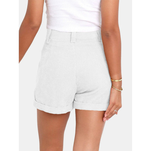 High Waist Shorts with Pockets