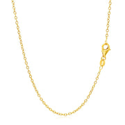 Bids.com 18k Yellow Gold Round Cable Link Chain 1.5mm Necklaces