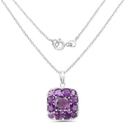 Bids.com 8.20 Carat Genuine Amethyst .925 Sterling Silver Pendant Pendants