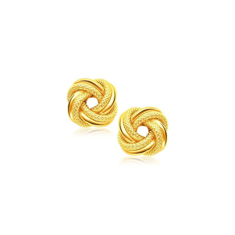 Bids.com 14k Yellow Gold Intertwined Love Knot Stud Earrings Earrings