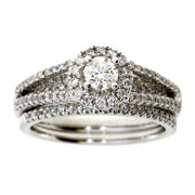 Bids.com 1.00ct Diamond Engagement Ring Set 14KT White Gold Rings