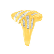Bids.com 10K Yellow Gold Diamond Bypass Ring (1.0 cttw, H-I Color, I2-I3 Clarity) Rings