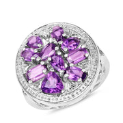 Bids.com 2.76 Carat Genuine Amethyst .925 Sterling Silver Ring Rings