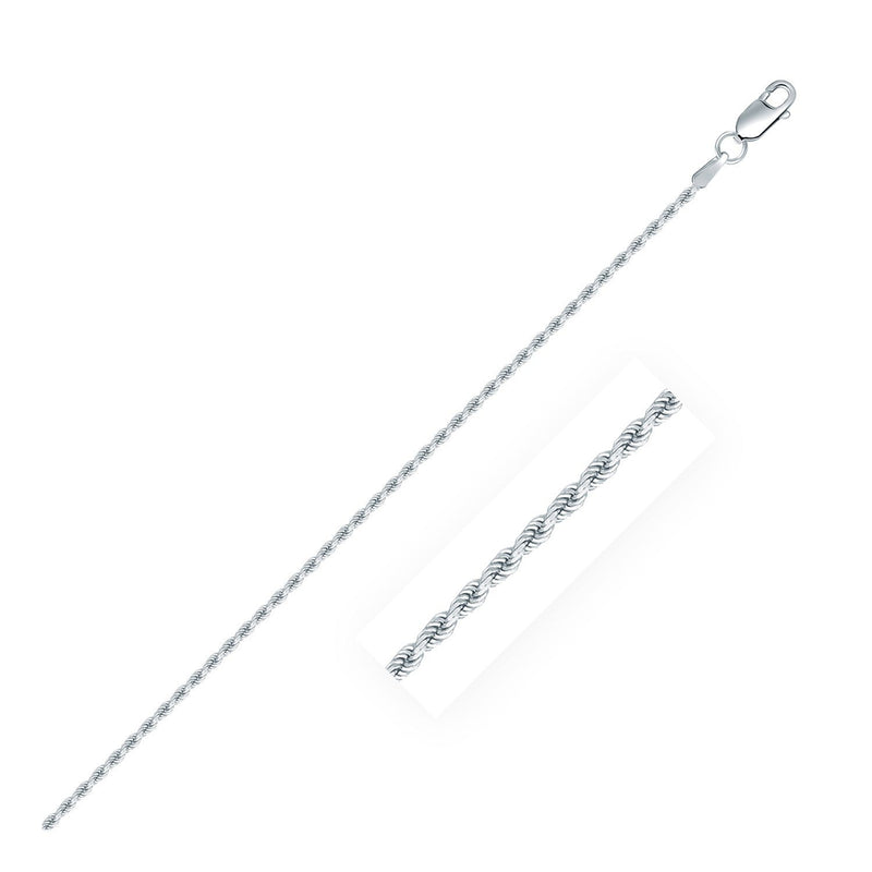 Bids.com Sterling Silver 1.4mm Diamond Cut Rope Style Chain Necklaces