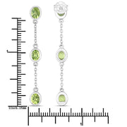 Bids.com 2.10 Carat Genuine Peridot .925 Sterling Silver Earrings Earrings