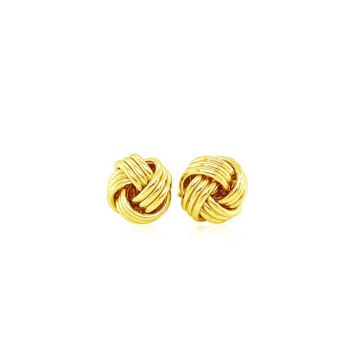 Bids.com Love Knot Post Earrings in 14k Yellow Gold Earrings